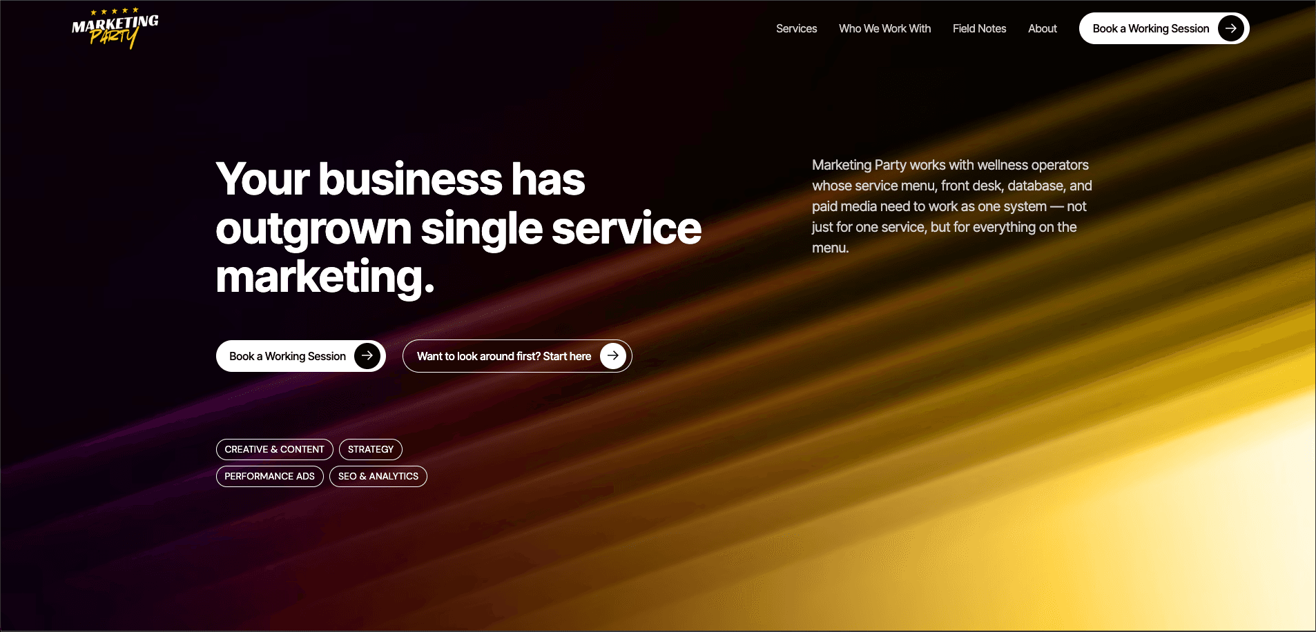 Marketing Party — project screenshot by Muhammad Abdullah